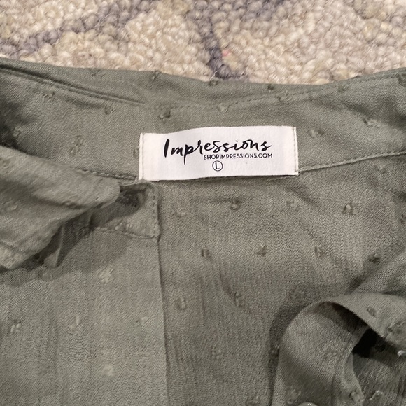 Shop impressions army green top - Picture 3 of 4